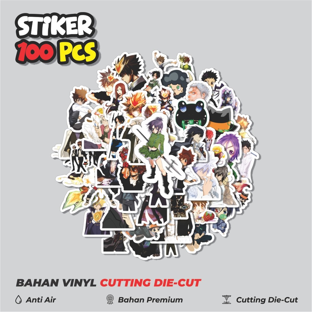 

Terbaru! 50 pcs Stiker Anime Series Reborn Karakter Mix 1 Dekorasi Lucu Kreatif untuk Notebook, Skateboard, HP