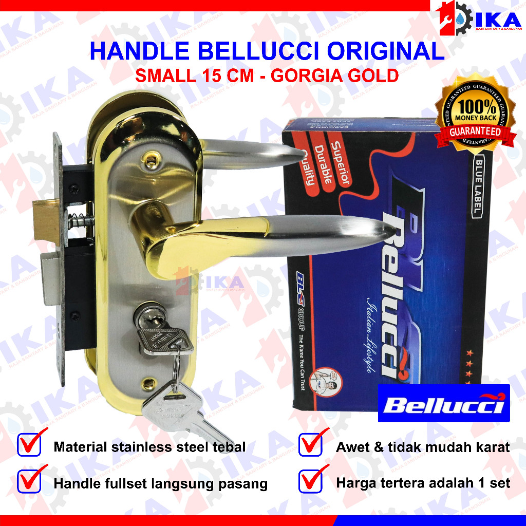 SAB Kunci Pintu kecil Silinder Bellucci Georgia l Gagang Rumah l Handle Full Set I Kunci pintu kamar