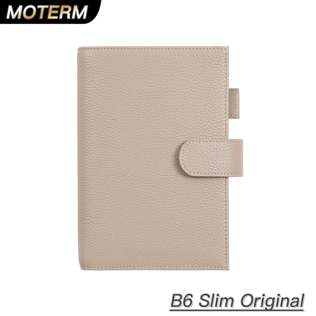 

Moterm Original Series B6 Slim/ Min Cover for JIBUN TECHO Notebook Genuine Pebbled Grain Cowhide Planner Organizer Diary Journal