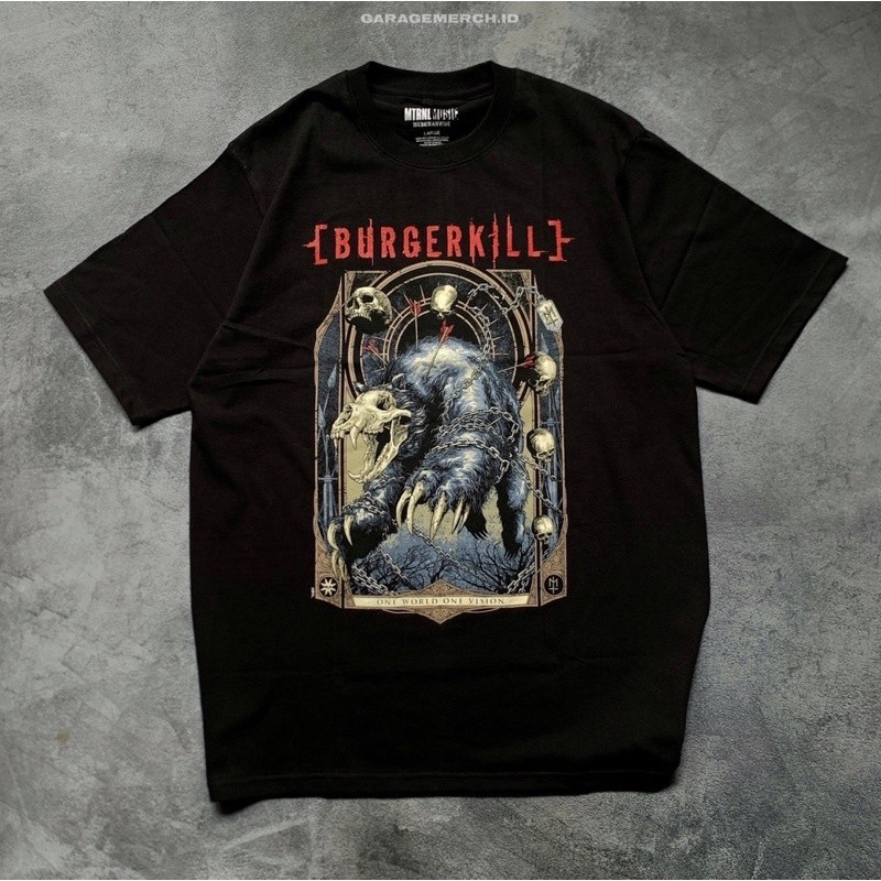 T-Shirt Burgerkill x Maternal - Uprising Bahan Cotton Combed 24s Tebal unisex