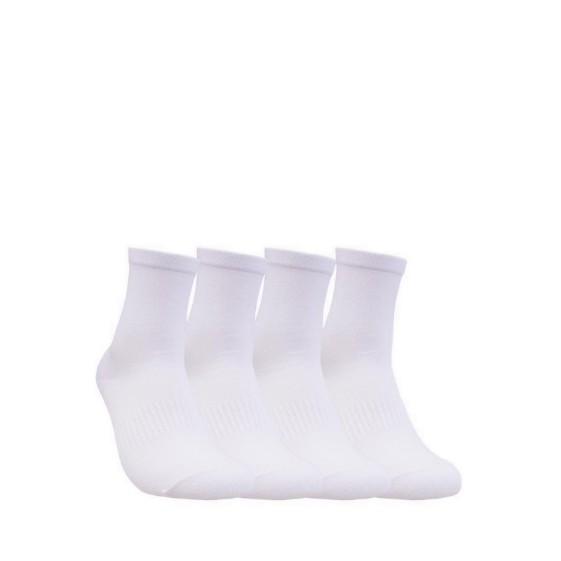 Reebok 3+1P Quarter Boy's Socks - White/Grey Melange