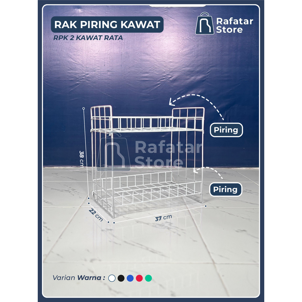 RAK PIRING SUSUN 2 KAWAT // RPK 2 KAWAT RATA // RAK PIRING MINI WASTAFEL SUSUN 2 // RAK SERBAGUNA