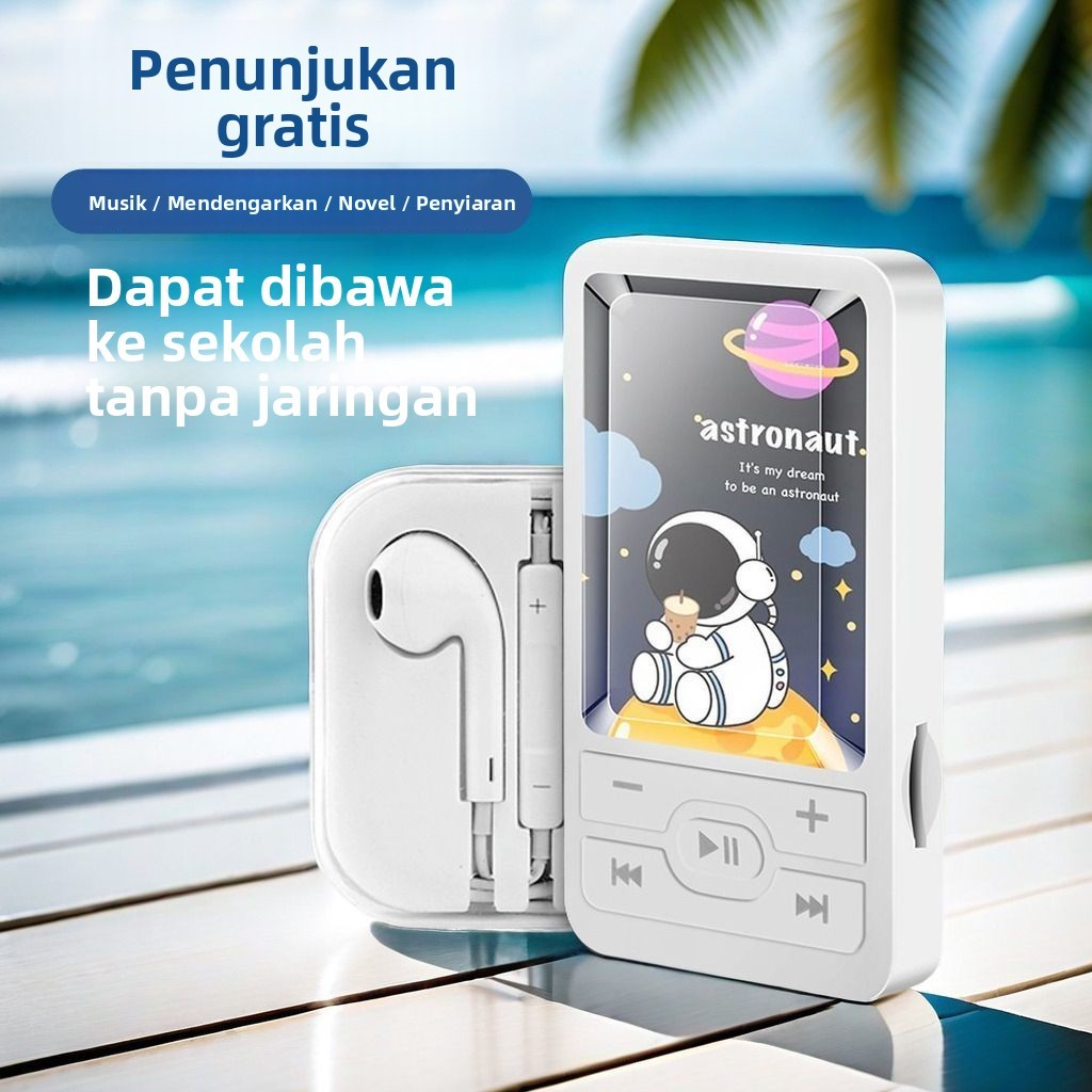 Pemutar Musik MP3 Walkman untuk Siswa Mini Portabel Pemutar Kecil Mendengarkan Bahasa Inggris di Sek