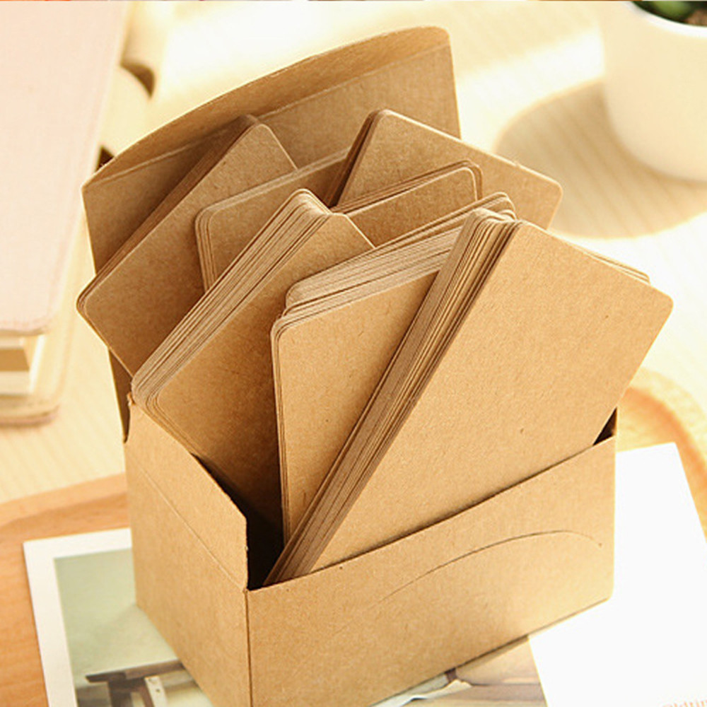 

100Pcs 5.3*9cm Blank Card For Business Cards For Message And Book Name Blank Cards For Business Card Message Cards 300gsm