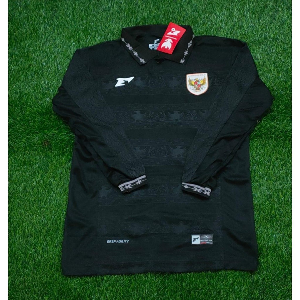 JERSEY BAJU BOLA TIMNAS INDONESIA GK KIPER HITAM LONGSLEEVE LS ERSPO 2025/2026