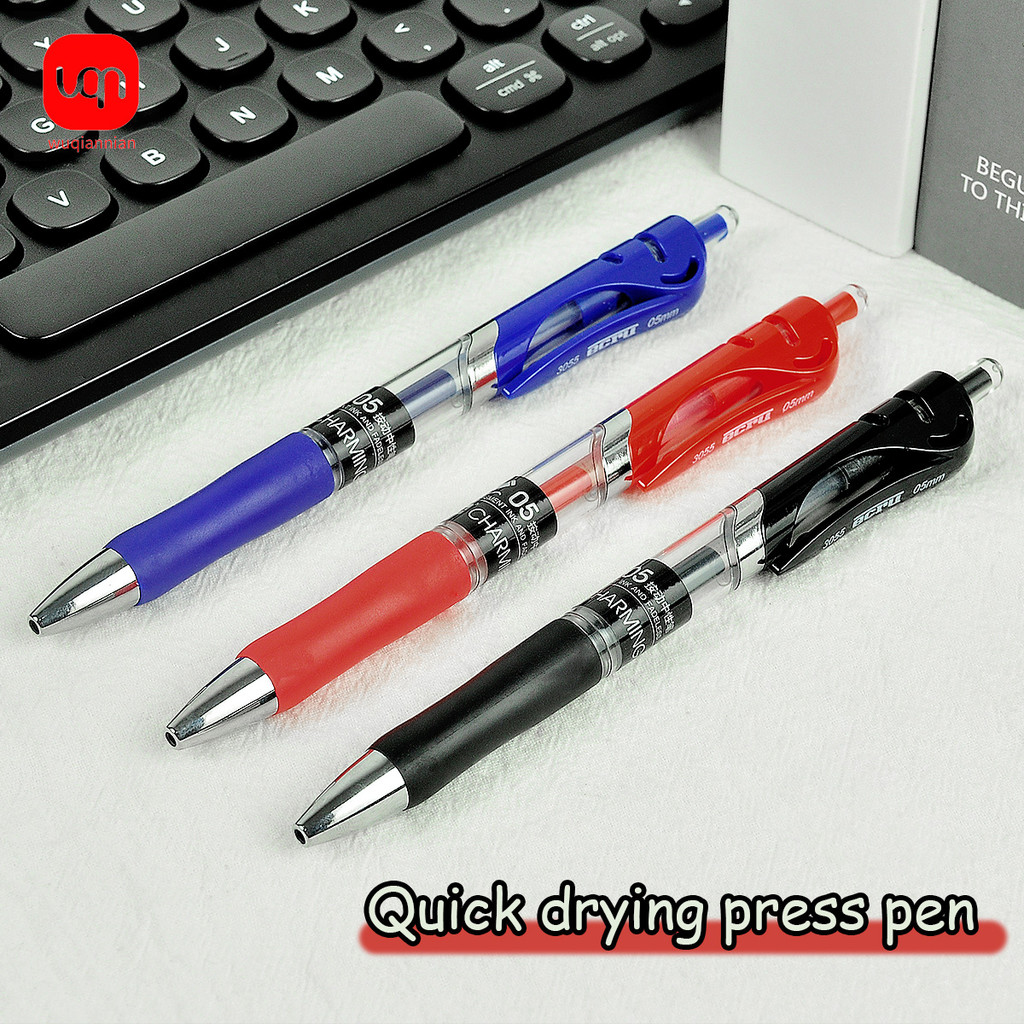 

WQN-3Pen with 40pcs Of Three-Color Replaceable Cores Is A Pressable Gel Pen With Black/Red/Blue Ink For School And Signature