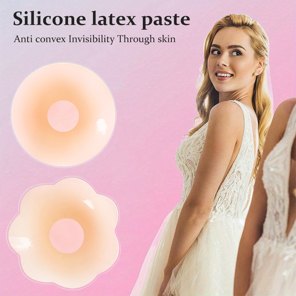 Silicone Nipple Pad With Box Reusable Bra tempel silikon Penutup puting payudara Nipple cover Invisi