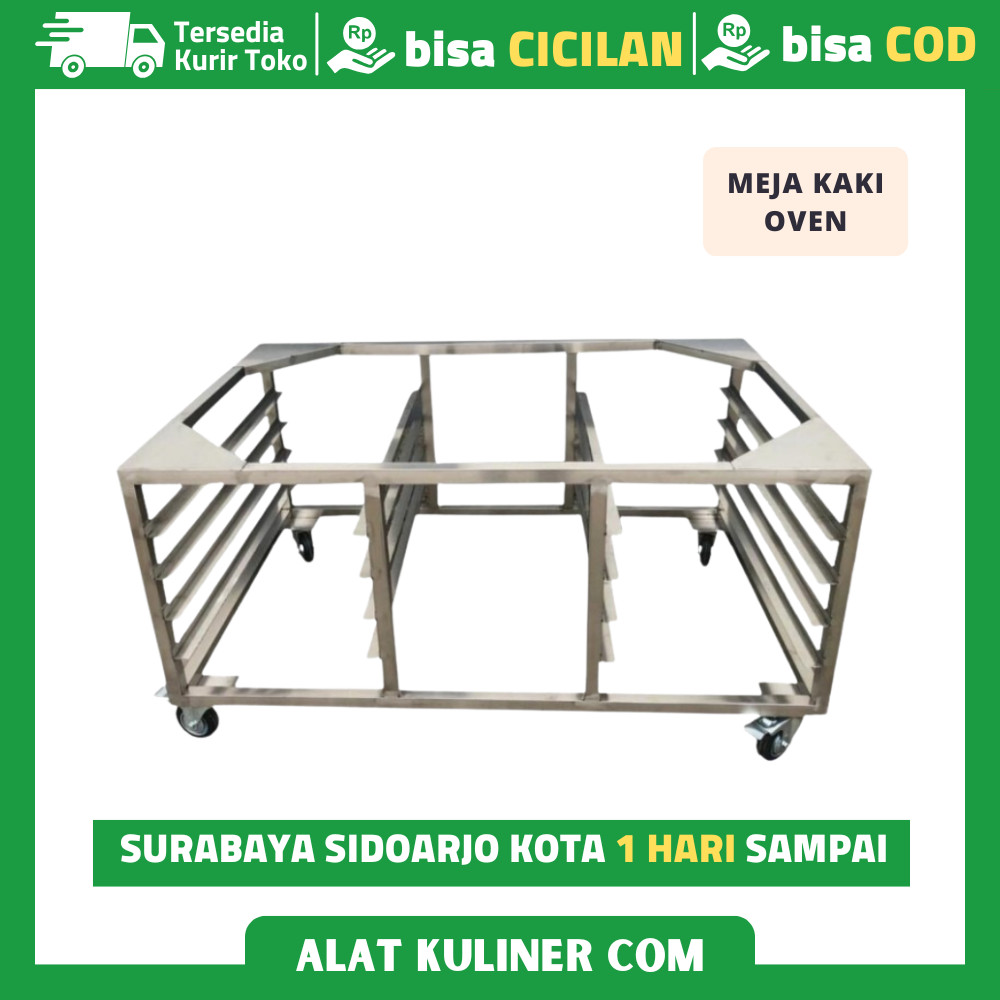 MEJA KAKI OVEN STAINLESS KNOCKDOWN