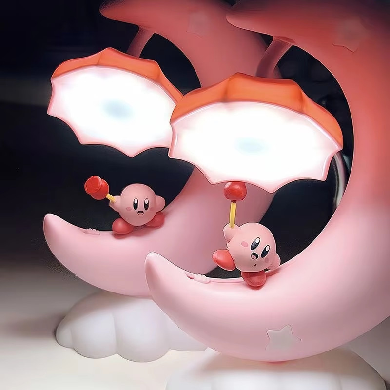 

Anime Kirby Night Light Cute Small Night Lamp Kawaii Cartoon Bedroom Bedside Lamp Eye Protection Sleep Light Room Decoration