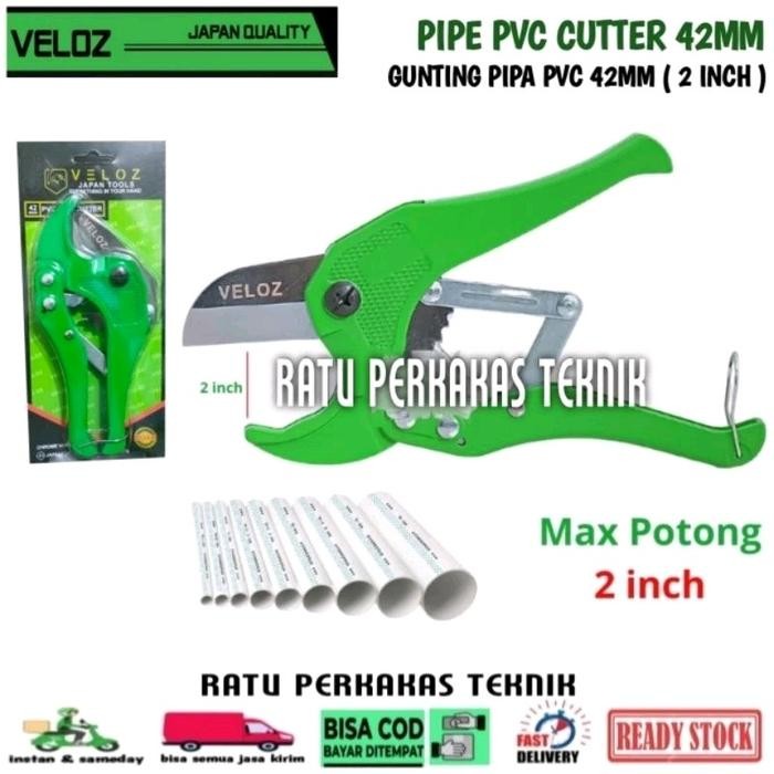 

READY Gunting Pipa PVC Original Veloz Pipe PVC Cutter 42 mm Pemotong Selang Alat Potong Paralon Body Kuat