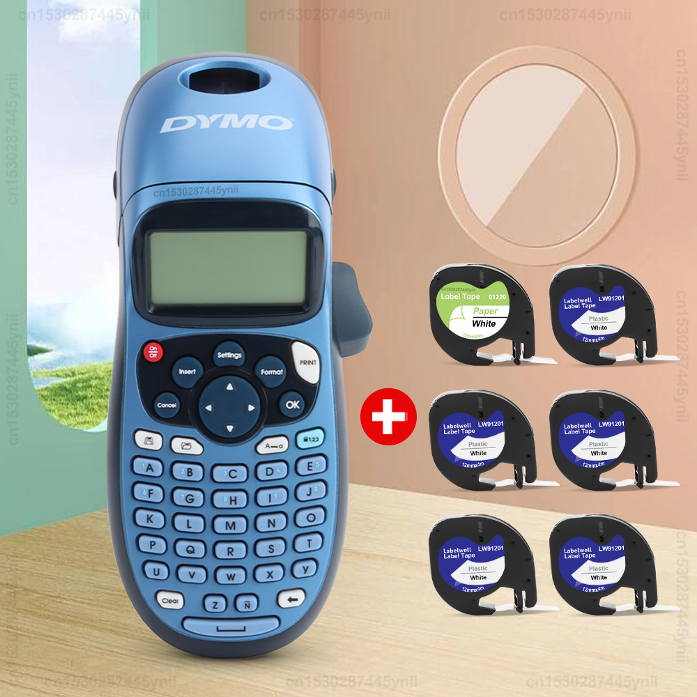 

Handheld Label Maker Dymo LT100H Label Printer Portable Adhesive Sticker Printer Labeling Machine DIY Letratag 91201 Label Tape