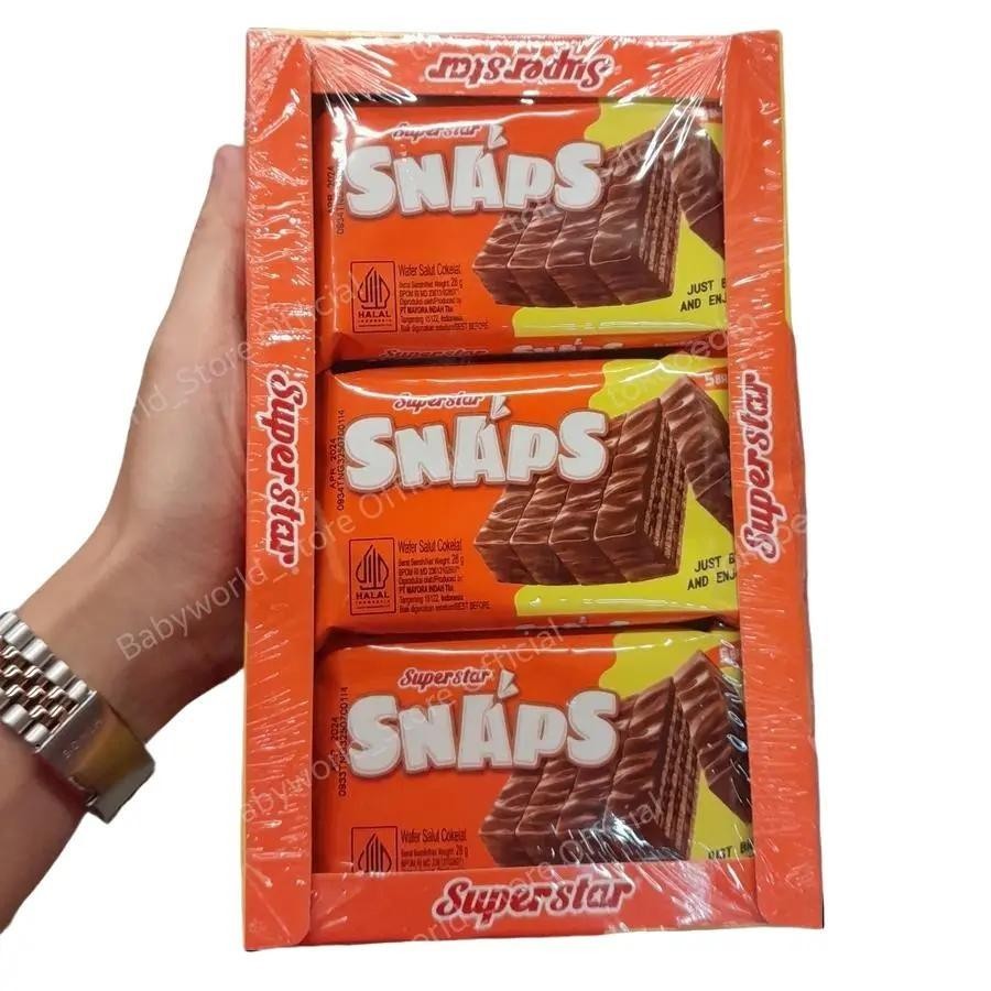 

Superstar Snaps Triple Chocolate Wafer Salut Coklat Per Box ( 12pcs )