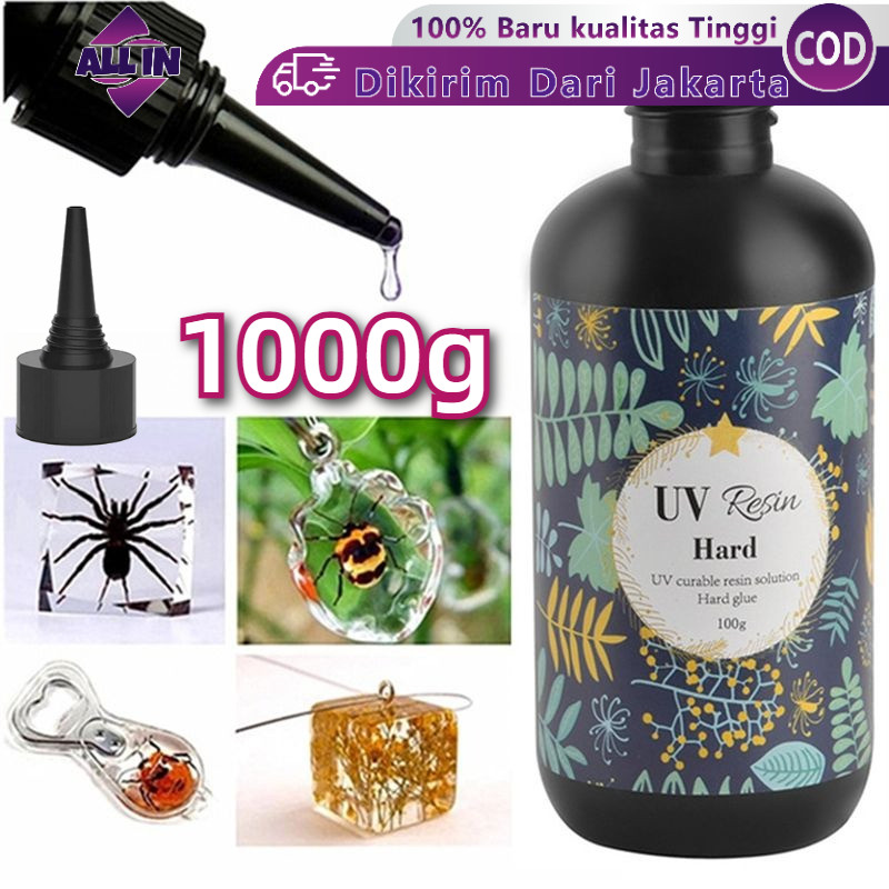 

Resin UV - 1000g Lem Keras Bening Kristal Pengeringan Ultraviolet Untuk Pembuatan Perhiasan DIY Dekorasi Kerajinan