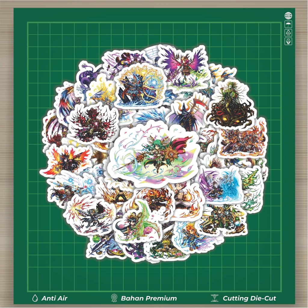 

HOT 50 PCS STIKER Stiker Game Series Brave Frontier Karakter Mix 1 Stiker Fashion Cars Decal Dingin Kartu Album Custom Vinyl Anti Air- Sticker Aesthetic Buku Journal Koper Casing HP Tablet Laptop Helm Motor Botol Minum