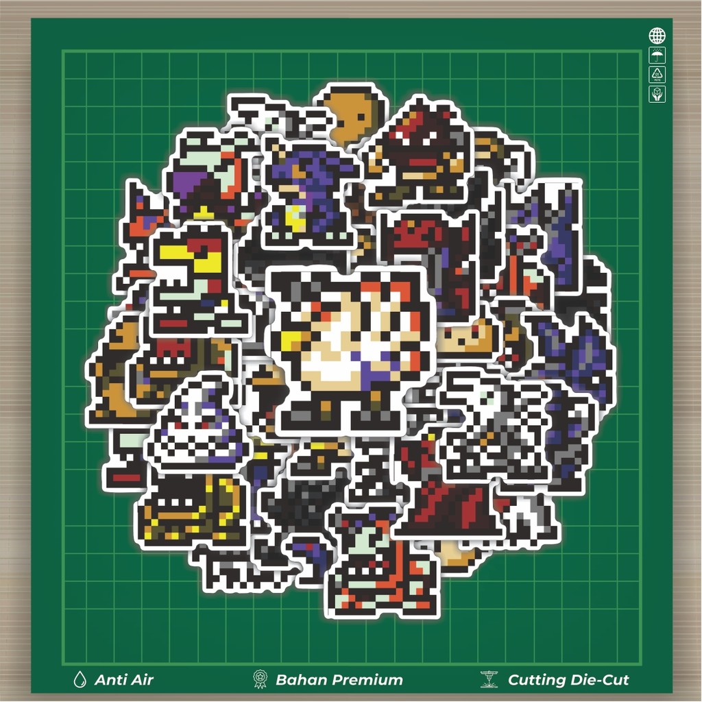 

HOT 50 PCS STIKER Stiker Pixel Digimon V47 Stiker Fashion Cars Decal Dingin Kartu Album Custom Vinyl Anti Air- Sticker Aesthetic Buku Journal Koper Casing HP Tablet Laptop Helm Motor Botol Minum