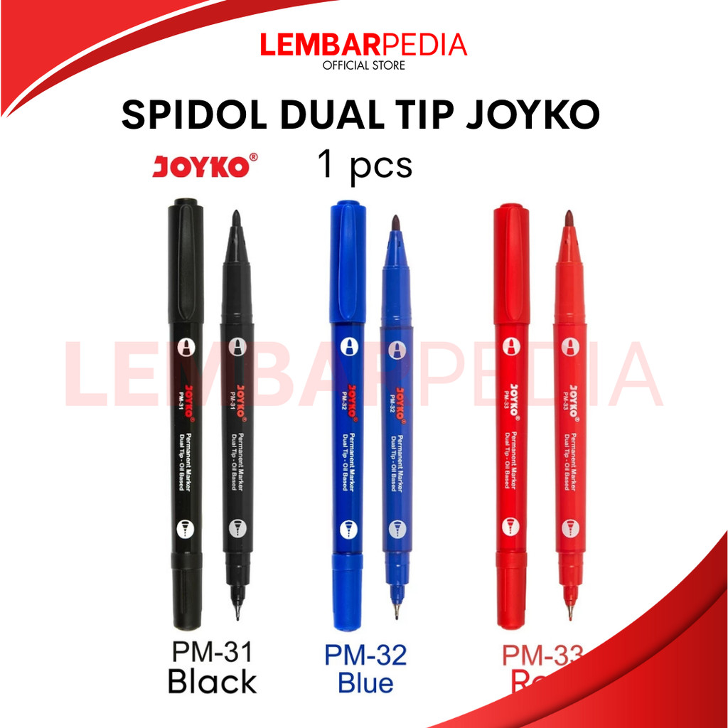 

SPIDOL JOYKO DUAL TIP PERMANENT PM-31~33 PER PCS | SPIDOL DUA SISI