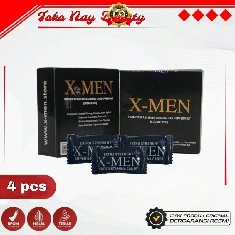 

Tersedia kembali! X-MEN Candy Original - XMEN Permen Stamina Pria Dewasa 1 Kotak Isi 4 pcs Resmi Bpom RI MD X men ~ laceshop