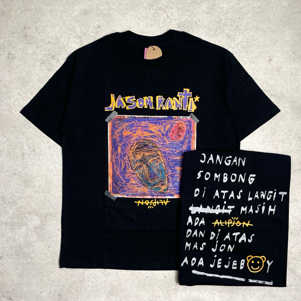 KAOS-Jason Ranti x Alipjon - Sabda Jejeboy | Tshirt Black Original Merchandise COD