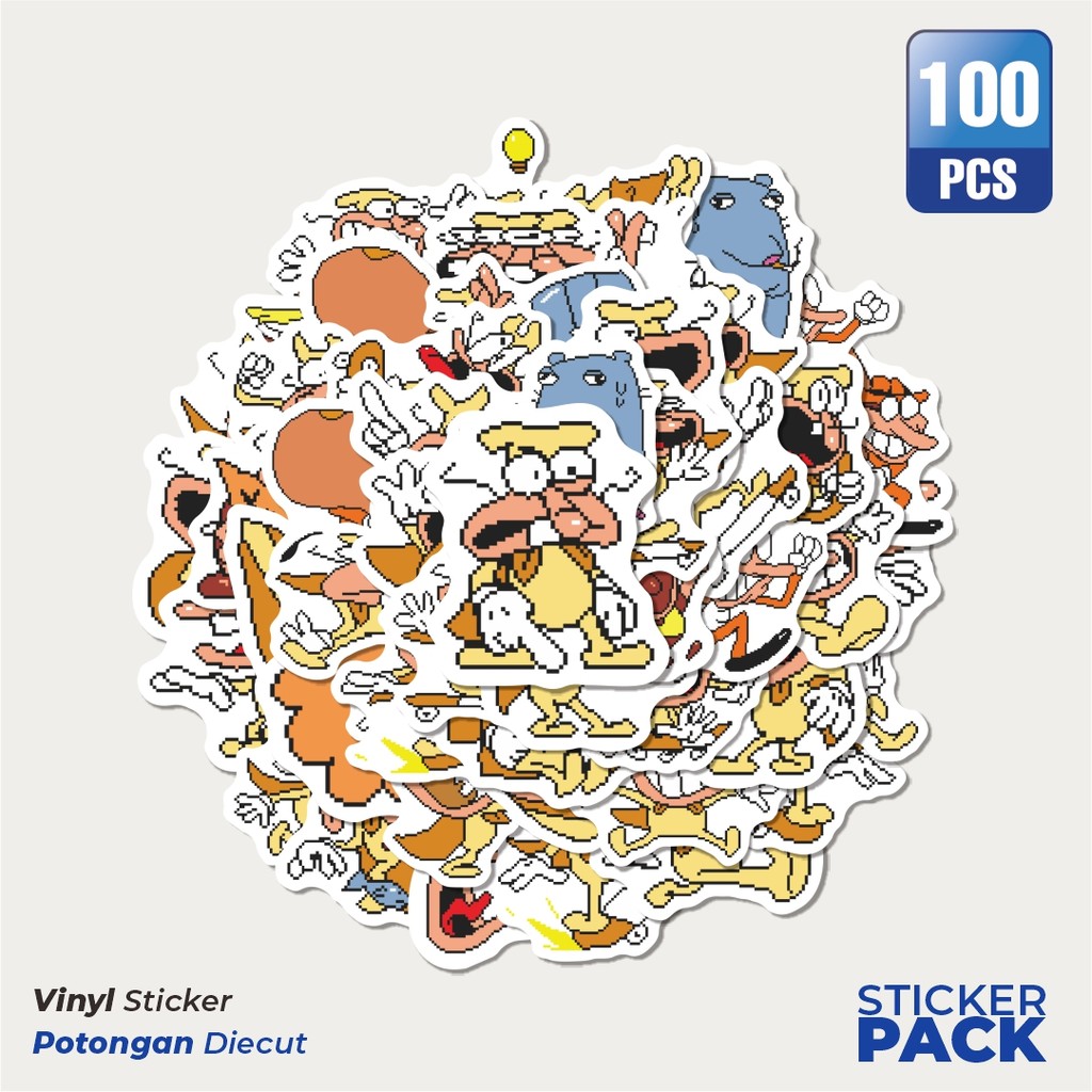 

MURAH 100 PCS Stiker Pizza Tower V2 Waterproof Aesthetic- Untuk Laptop, Motor, dan Helm - Paper Stationery Pack