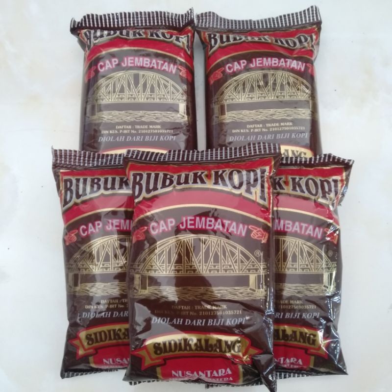 

10Pcs KOPI BUBUK CAP JEMBATAN ARABICA ROBUSTA BLEND SPECIAL / KOPI HITAM SIDIKALANG MEDAN 90Gr