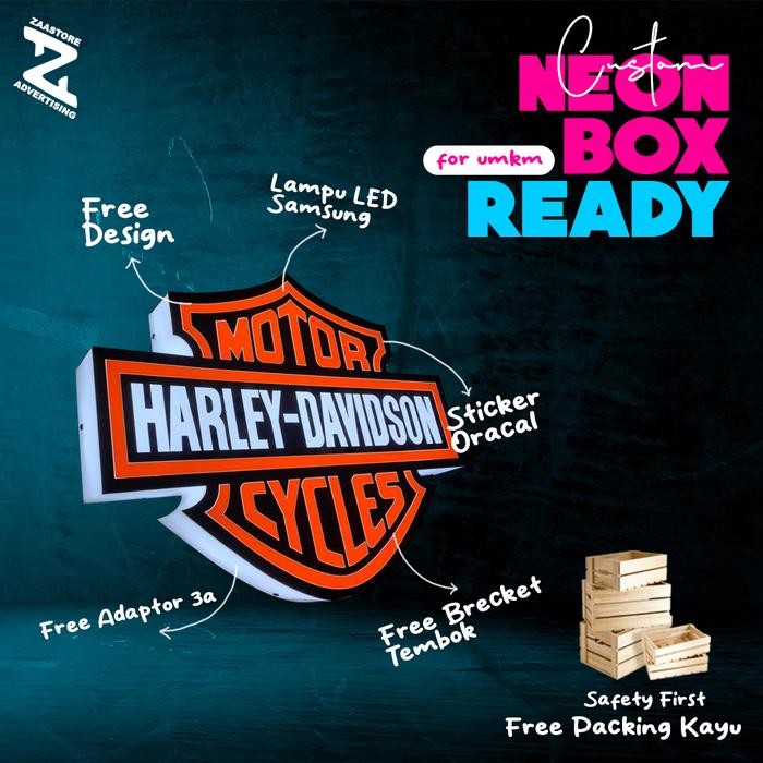 Akrilik Neon Box Custom ukuran 120x30cm