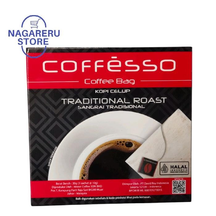 

Coffeesso coffee bag kopi celup traditional roast 30 gr