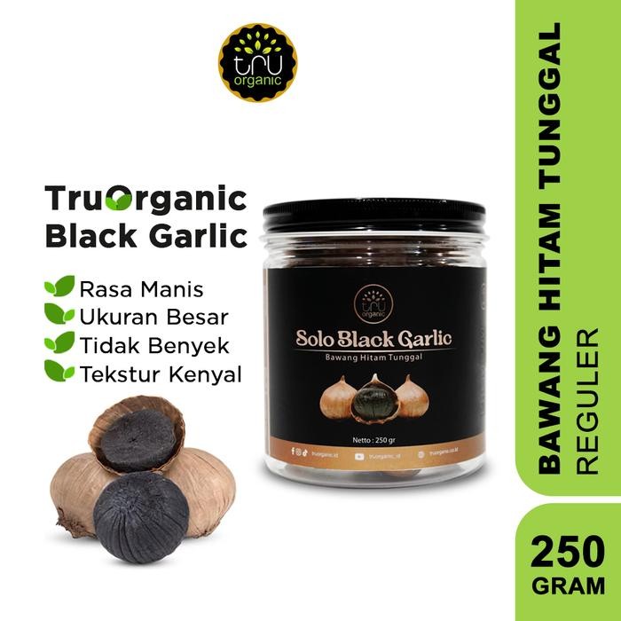 

(250gr) Black Garlic Reguler - TruOrganic Bawang Hitam Tunggal | Bawang Putih Tunggal Hitam