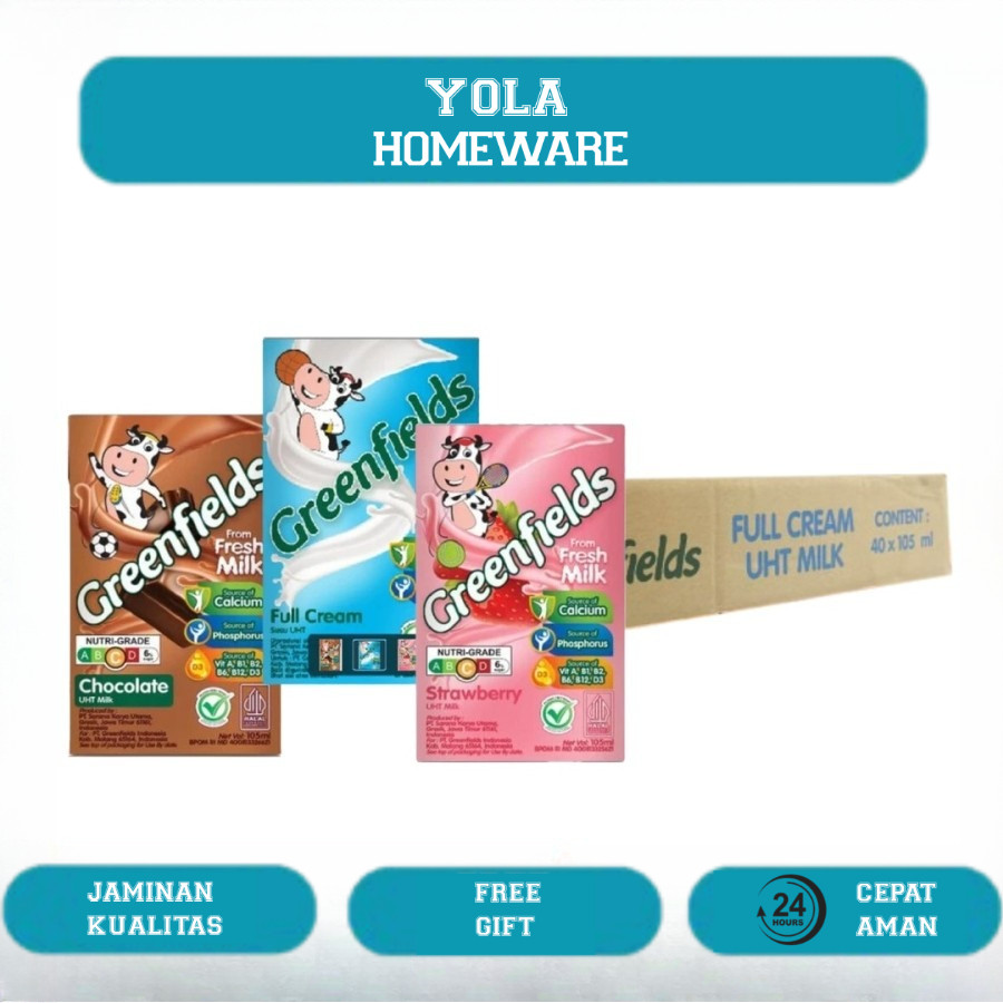 

GREENFIELDS UHT 105ml 1 KARTON isi 40