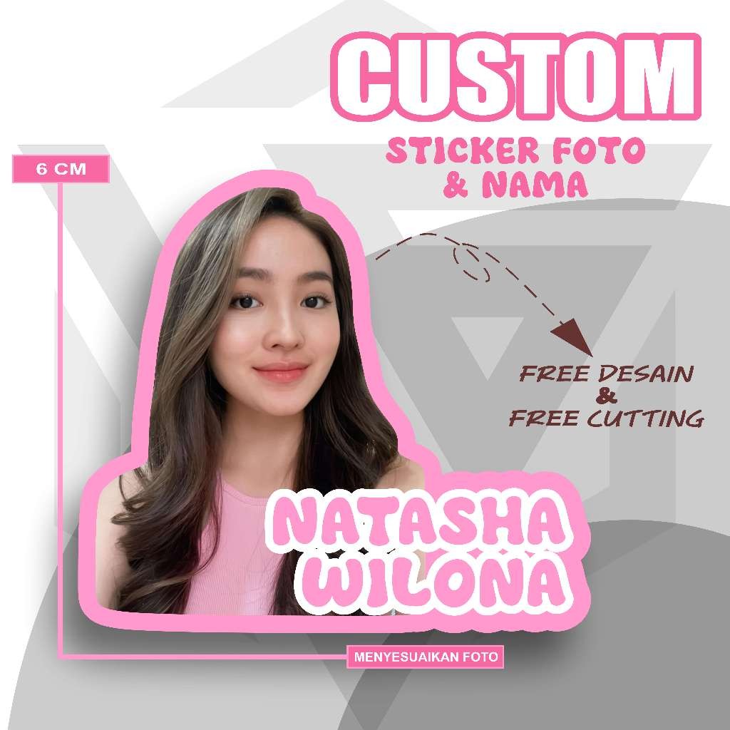 

Custom Stiker Foto Wajah Dan Tulisan Nama Custom Tanpa Pre Order