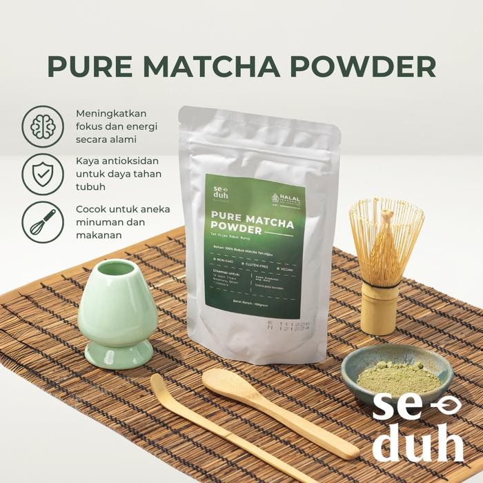 

Seduh Pure Matcha Powder / Bubuk Matcha Murni - 100 gram, classic