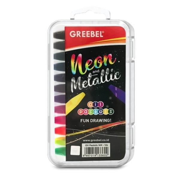 

TBMO GREEBEL Crayon Krayon Neon Metalic 12 Warna / Krayon Oil Pastel 12 Warna