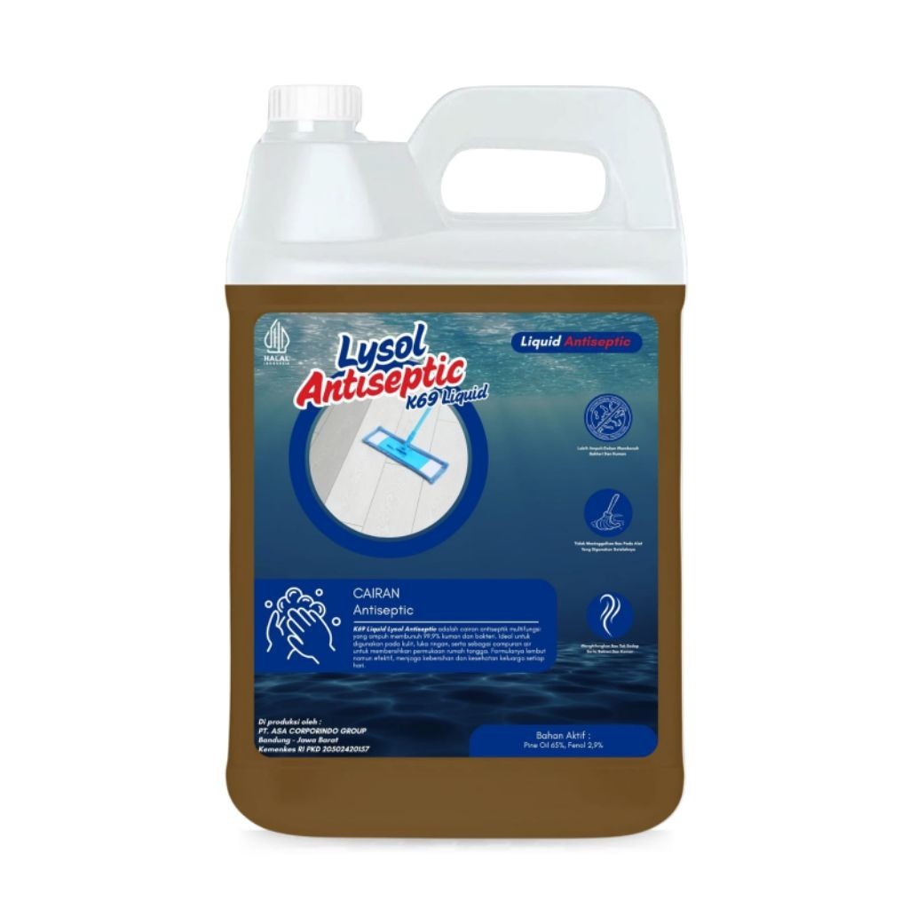K69 Lysol Anti Bakteri Pembersih Lantai - Membersihkan dan Melindungi Lantai dari Bakteri dan Kuman