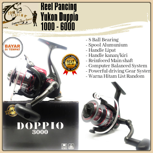 Reel Pancing Yukon Doppio 1000-6000 (8 Bearing) Murah - BESTSELLER