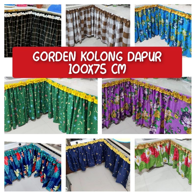 HOKICHAN GORDEN / KORDEN KOLONG MEJA HORDEN RUMBAI HORDENG REMPEL TIRAI PONI / GORDYN KOLONG DAPUR