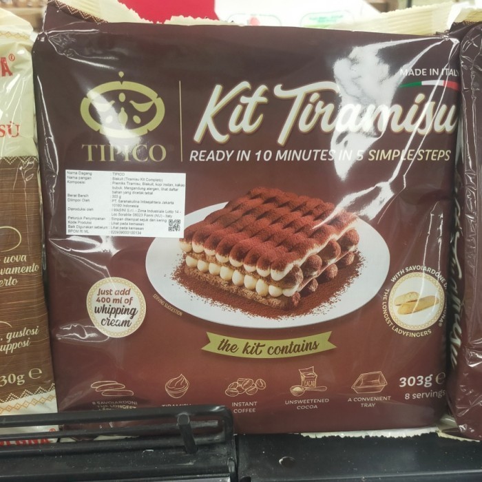 

Tipico kit tiramisu cake spong finger biscuit biskuit 303gr