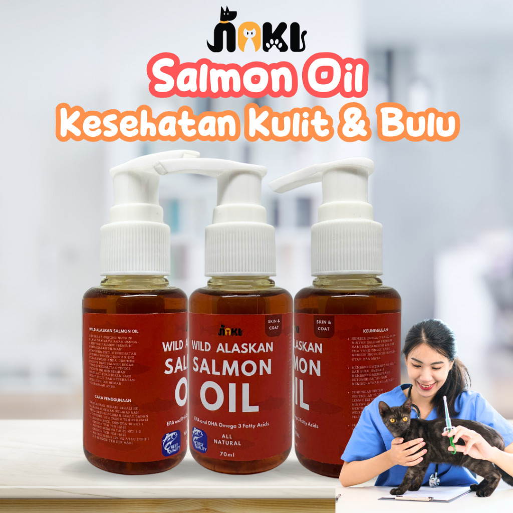 MINYAK SALMON MURNI 100% - MINYAK SALMON KUCING ANJING - SALMON OIL VITAMIN - MINYAK IKAN SALMON UNT