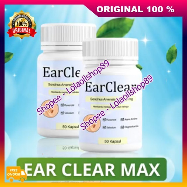 Earclear Max 100% ASLI ORIGINAL Obat Herbal Ampuh Membantu Mengatasi Telinga Berdenging , Tunnitus ,