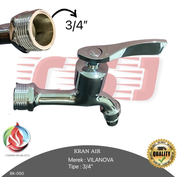 KRAN AIR TEMBOK KAMAR MANDI 3/4" KRAN AIR NIKEL KRAN TEMBOK