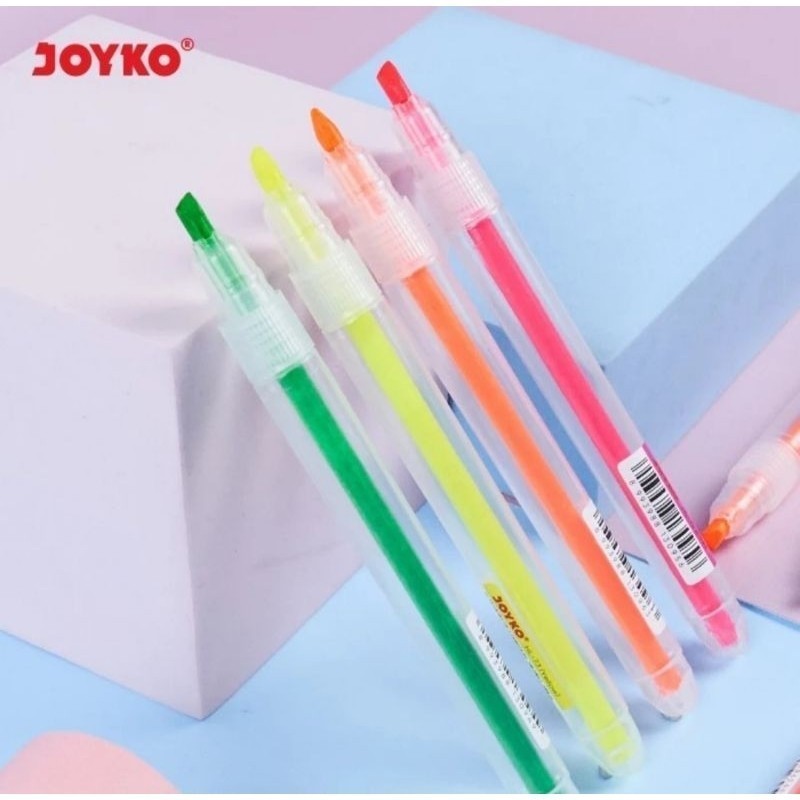 ACEH.BRO 130845 Stabilo Highlighter JoykoPastel High Lighter ( Hijau Pink Biru Orange Kuning )