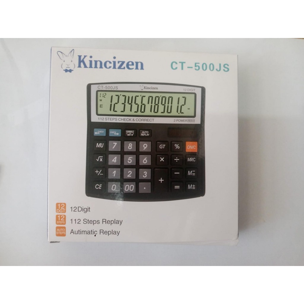 

Kalkulator Cek Ulang CT 500JS CHECK & CORRECT 12 Digit Calculator CT500 JS