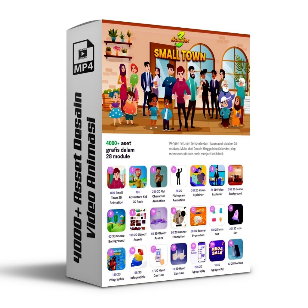 4000+ Asset Desain Video Animasi 2D 3D untuk Sukses Instan