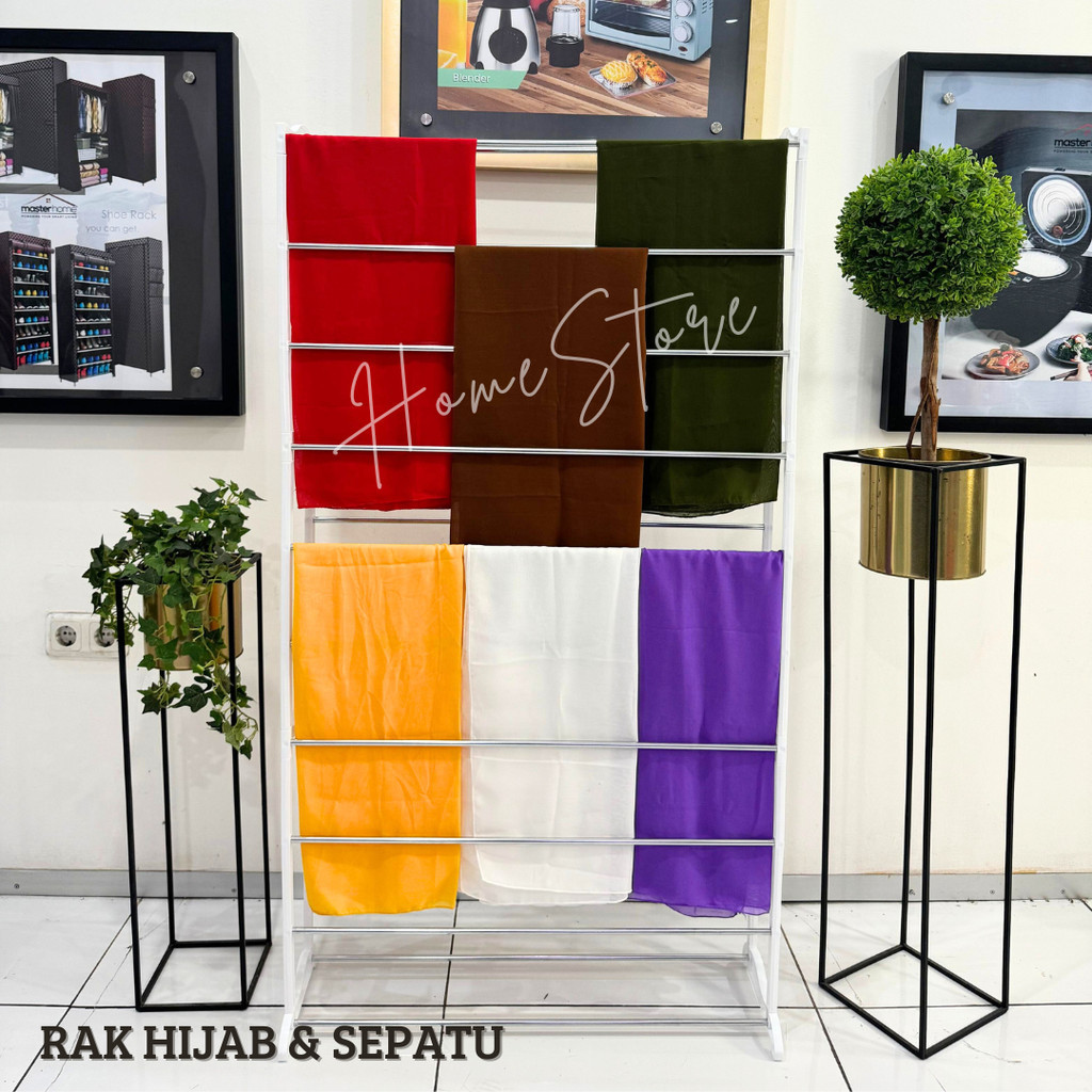 [TERMURAH] RAK JILBAB | RAK HIJAB | RAK SEPATU | RAK AMAZING & GANTUNGAN JILBAB 10 TINGKAT MULTIFUNG