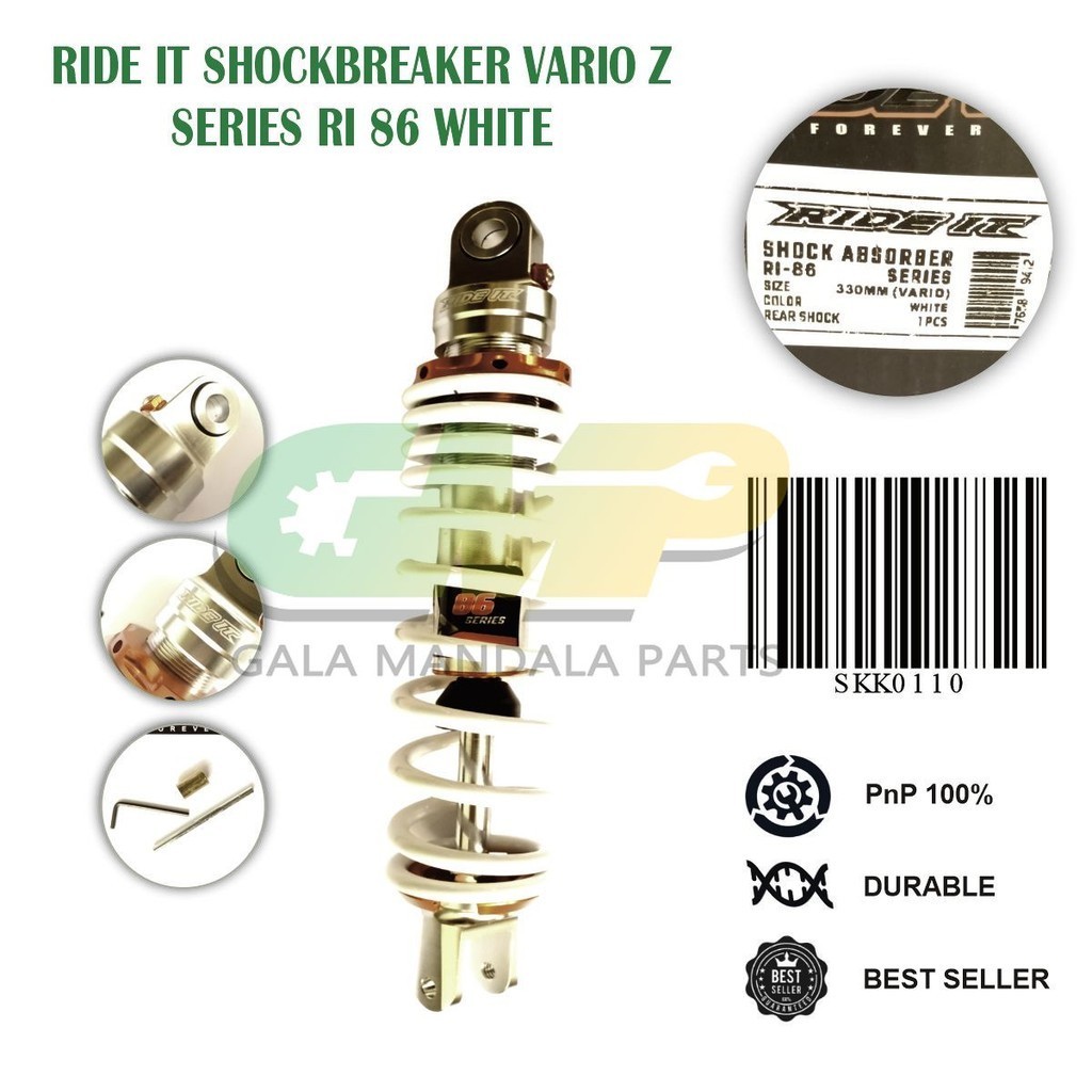 RIDE IT SHOCKBREAKER VARIO Z SERIES RI 86 WHITE