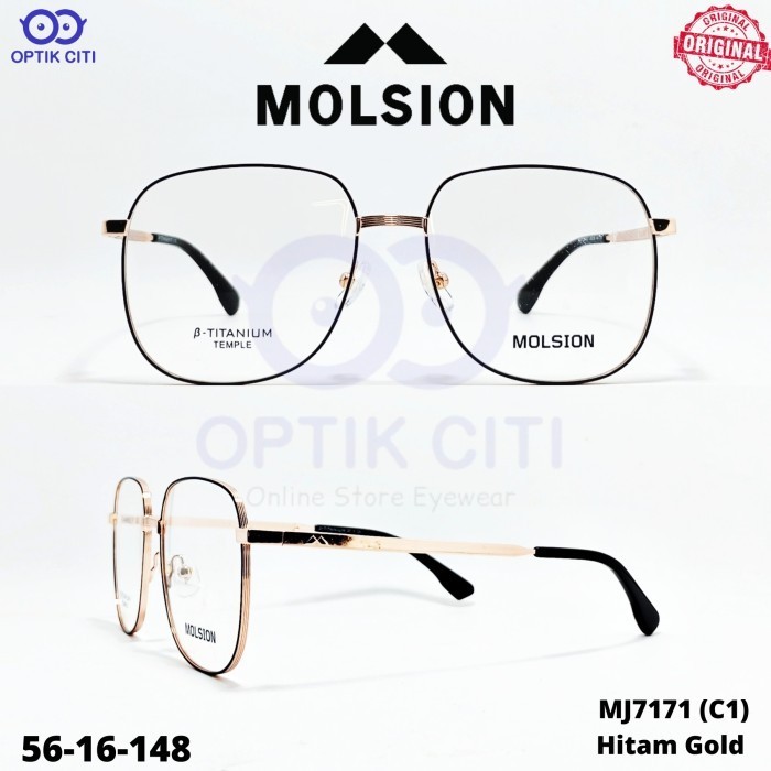 Frame Kacamata Pria Wanita Titanium Molsion MJ 7171 Original