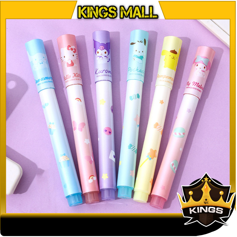 

KINGs - S6347 Highlighter Pen Warna Pastel / 6 PCS Stabilo Pastel Karakter