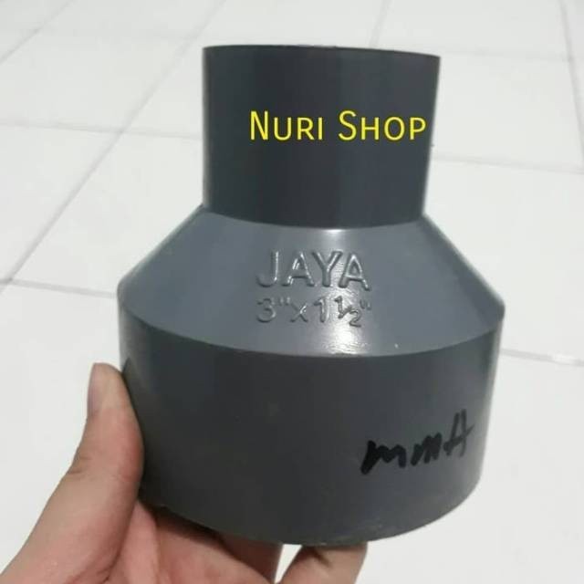 Reducer pvc 3" x 1 1/2"/ reducibg socket/ sok/ vlok sok/ verlop sok/ sambungan pipa pvc 3" inch x 1 