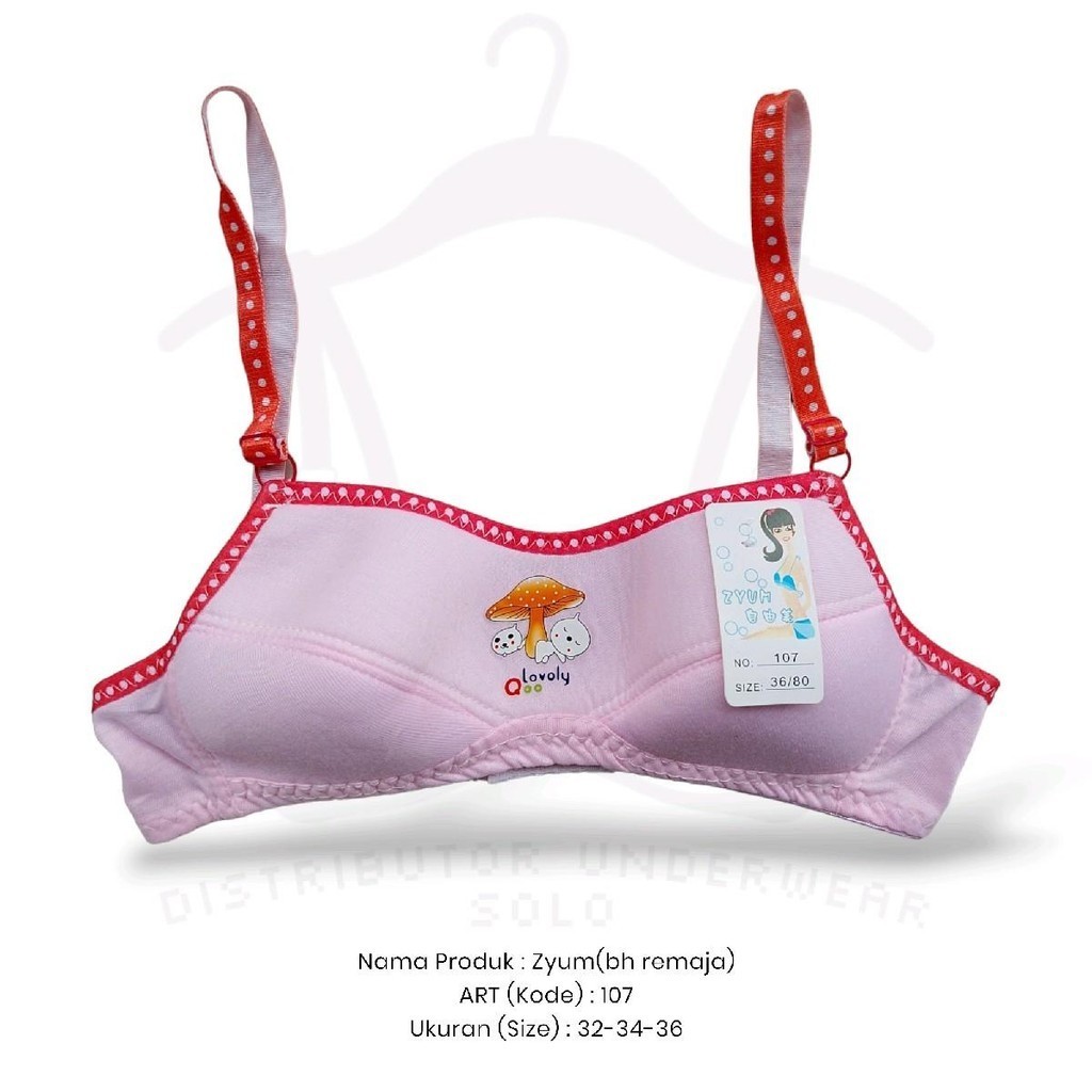 3 pcs Bra bh remaja busa tipis nyaman size 32-34-36 Katun nyaman