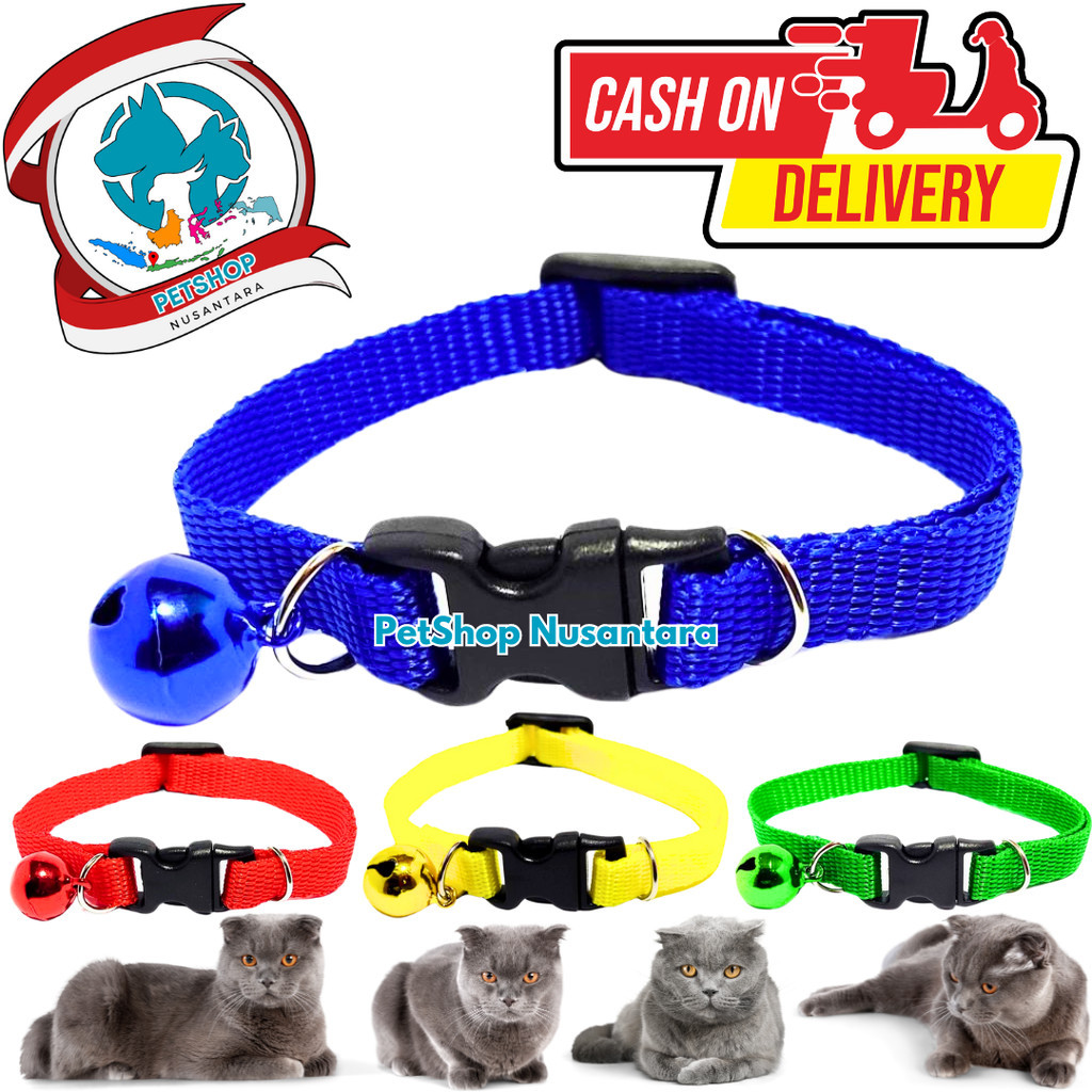 PetShop Nusantara Kalung Kucing Anjing Musang Kelinci Hamster Polos Lonceng Ukuran Dapat Disesuaikan