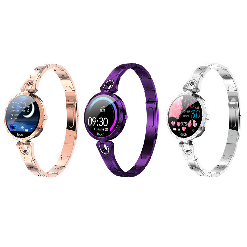 Fitness Bracelet AK15 Women Lady Shine Smart Watch Heart Rate Fitness Tracker Color Sport Call Passo