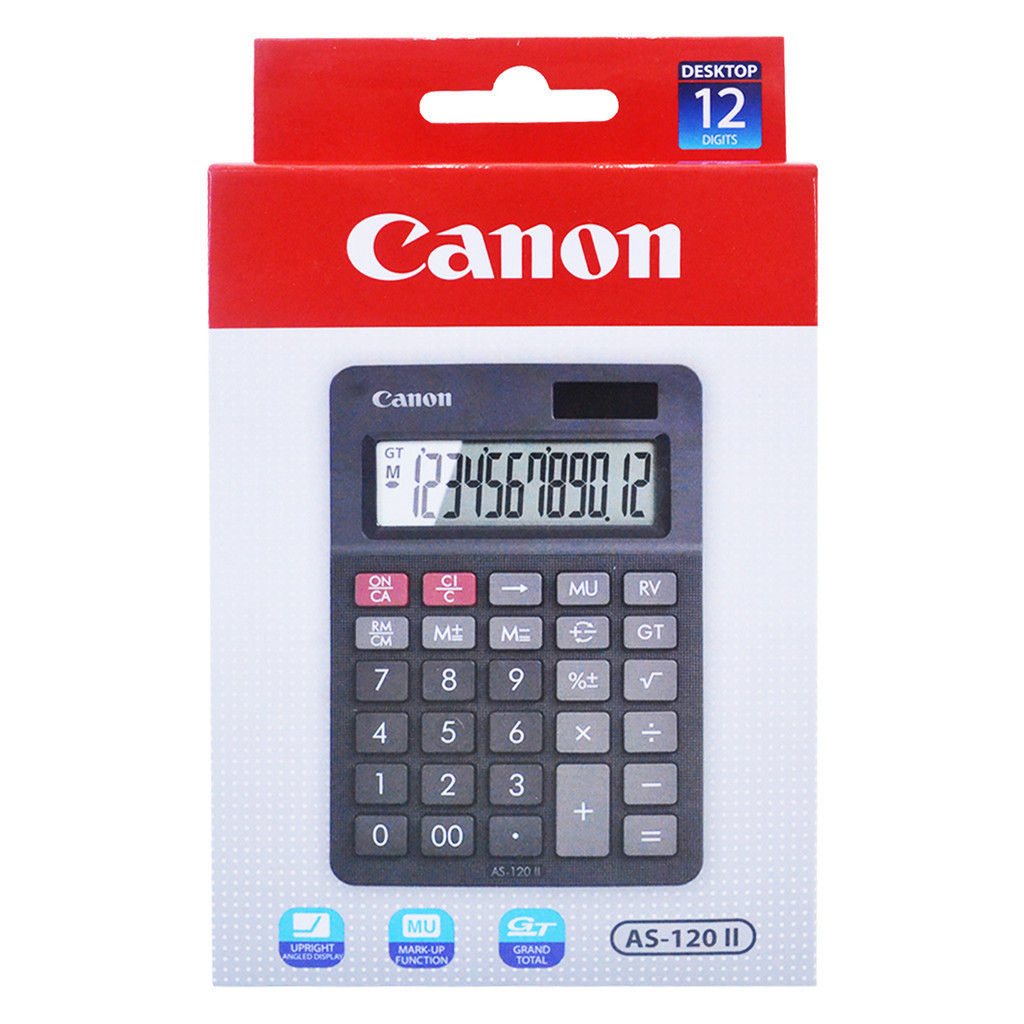 

CALCULATOR AS 120 II Canon kalkulator dekstop 12 Digit AS-120 II Dual Power